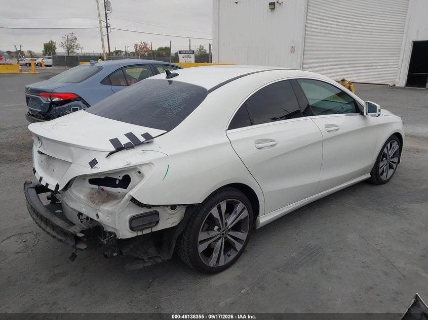 Vin: wddsj4eb9jn609038, lot: 46638091, mercedes-benz cla 250 20184