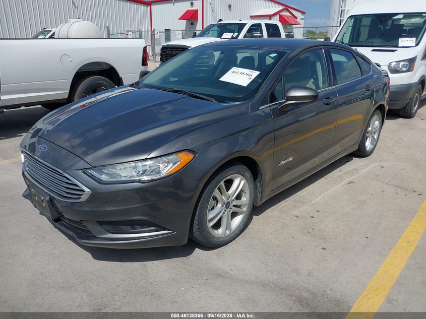 Vin: 3fa6p0uu7jr100414, lot: 46638100, ford fusion hybrid s 20182