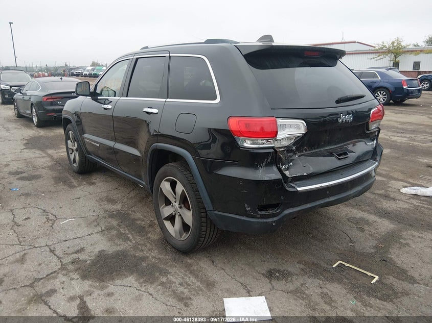 Vin: 1c4rjfbg9ec578167, lot: 46638127, jeep grand cherokee limited 20143