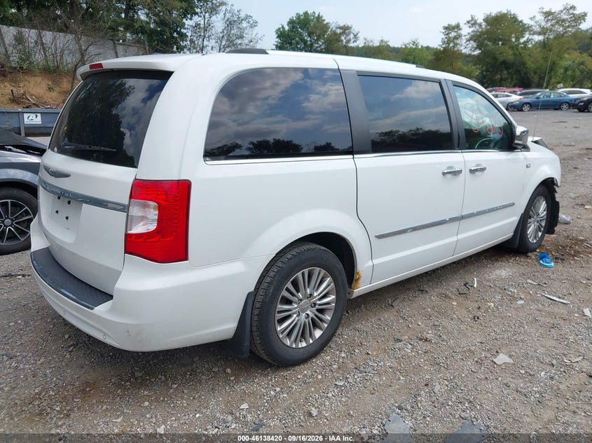 Vin: 2c4rc1cg3er224891, lot: 46638155, chrysler town & country touring-l 30th anniversary 20144