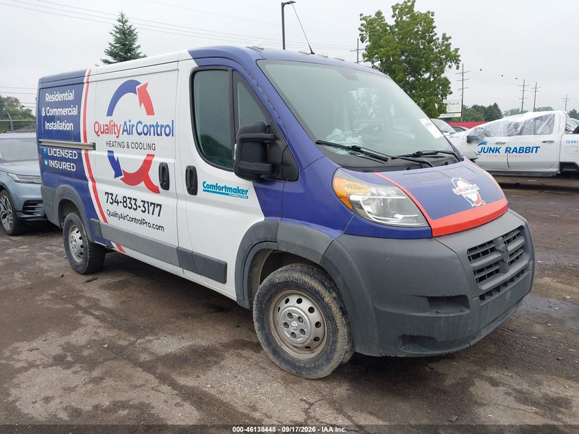 Vin: 3c6trvag2ge102209, lot: 46638182, ram promaster 1500 low roof 2016 img_1