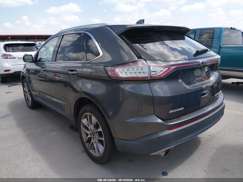 Vin: 2fmtk3k94fbc39106, lot: 46638189, ford edge titanium 20153