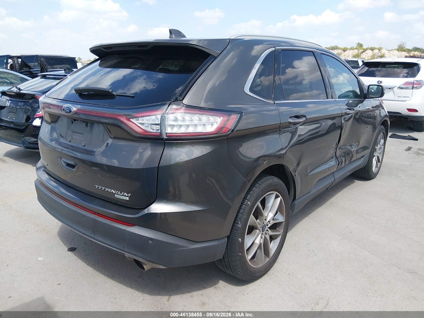 Vin: 2fmtk3k94fbc39106, lot: 46638189, ford edge titanium 20154