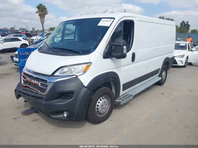 Vin: 3c6lrvvg7se514791, lot: 46638213, ram promaster 2500 tradesman low roof 136 wb w/pass seat 20252