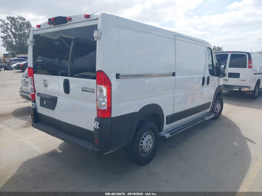 Vin: 3c6lrvvg7se514791, lot: 46638213, ram promaster 2500 tradesman low roof 136 wb w/pass seat 20254