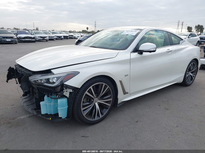Vin: jn1ev7ek0hm363285, lot: 46638250, infiniti q60 3.0t premium 20172