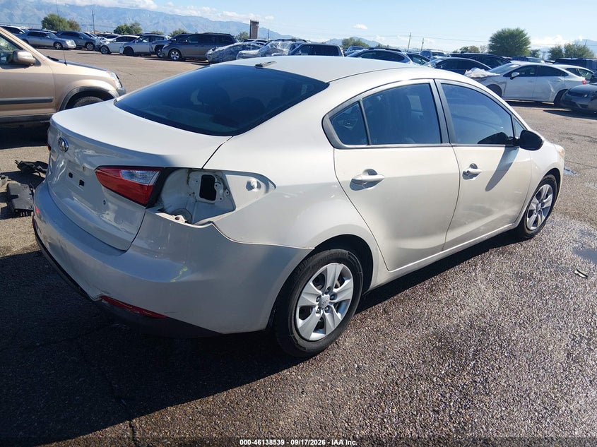 Vin: knafk4a66f5287108, lot: 46638273, kia forte lx 20154