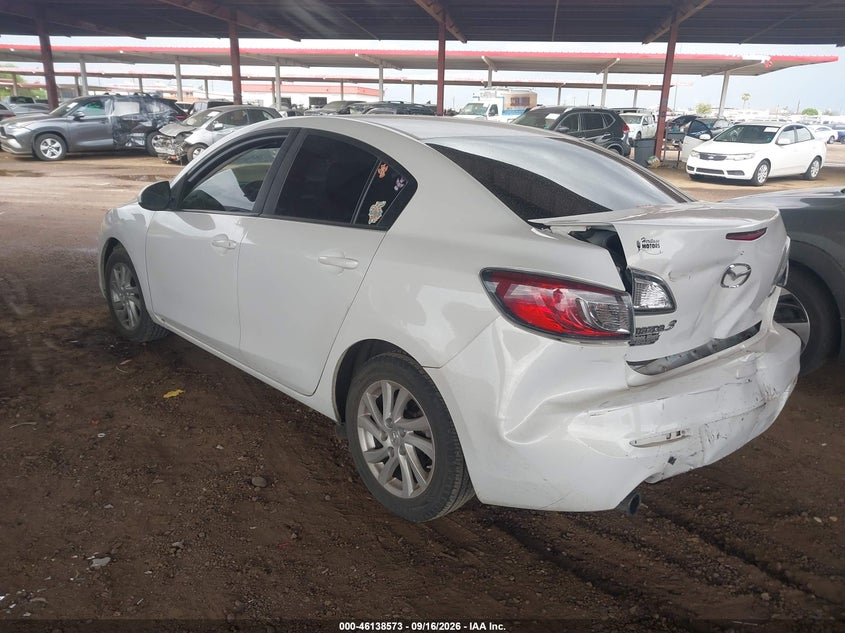 Vin: jm1bl1v7xc1696540, lot: 46638308, mazda mazda3 i touring 20123