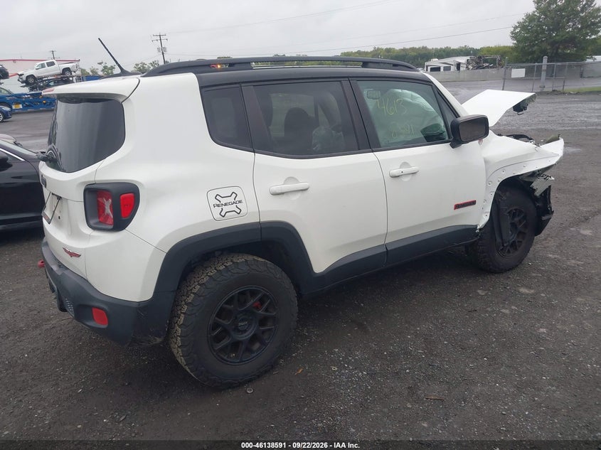 Vin: zaccjbcb4hpg20259, lot: 46638325, jeep renegade trailhawk 4x4 20174