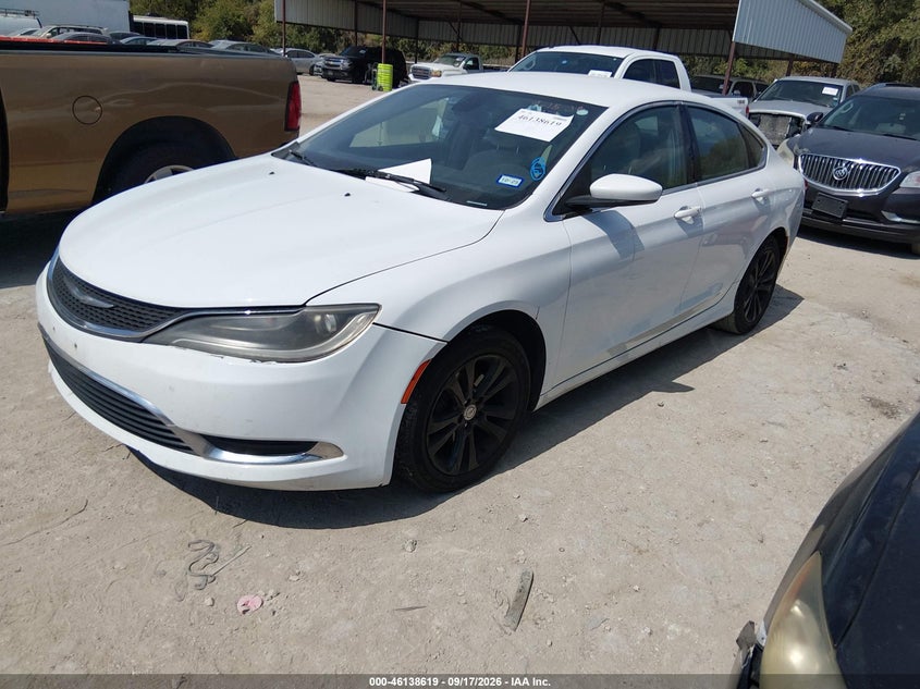 Vin: 1c3cccab0gn136684, lot: 46638353, chrysler 200 limited 20162
