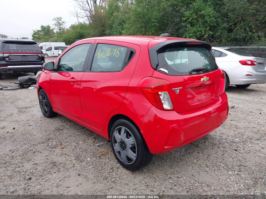 Vin: kl8cb6sa3gc625848, lot: 46638380, chevrolet spark ls cvt 20163