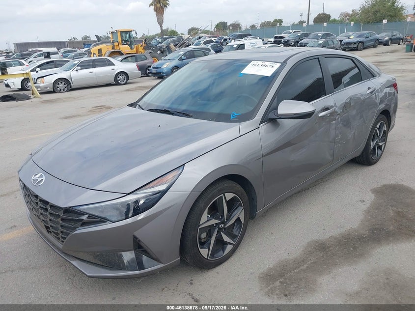 Vin: kmhln4aj5pu045804, lot: 46638412, hyundai elantra hybrid limited 20232