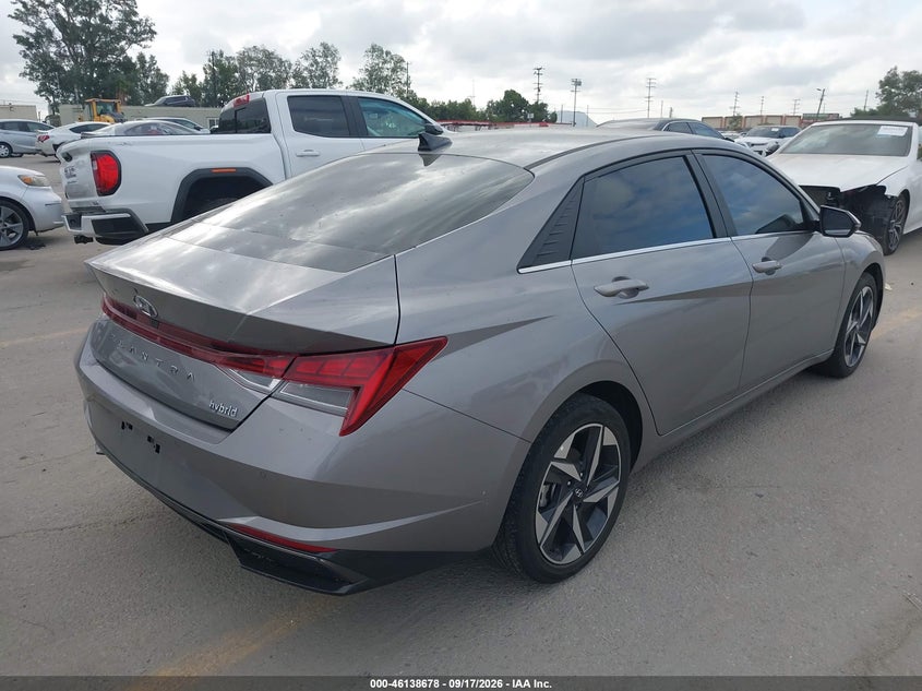 Vin: kmhln4aj5pu045804, lot: 46638412, hyundai elantra hybrid limited 20234