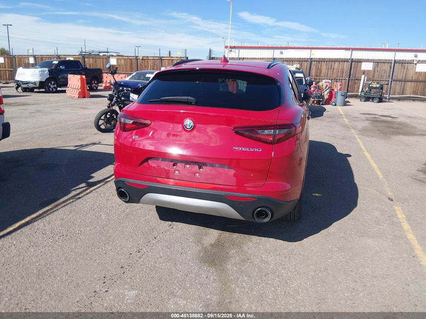 Vin: zasfaknn8j7b90296, lot: 46638416, alfa romeo stelvio ti sport awd 20184