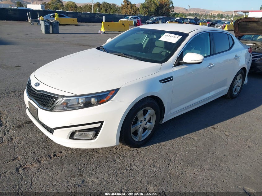 Vin: knagm4a72f5663973, lot: 46638456, kia optima lx 20152