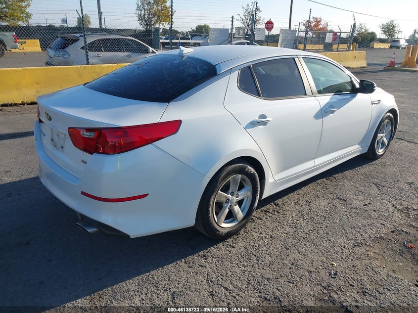 Vin: knagm4a72f5663973, lot: 46638456, kia optima lx 20154