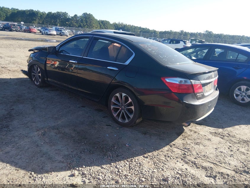 Vin: 1hgcr2f51fa187450, lot: 46638457, honda accord sport 20153