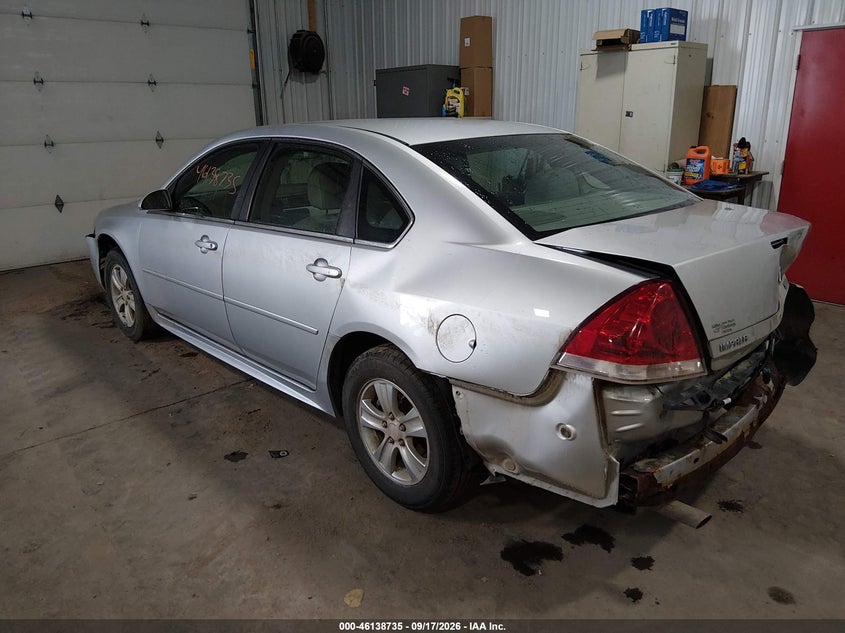 Vin: 2g1wf5e33d1255897, lot: 46638469, chevrolet impala ls 20133