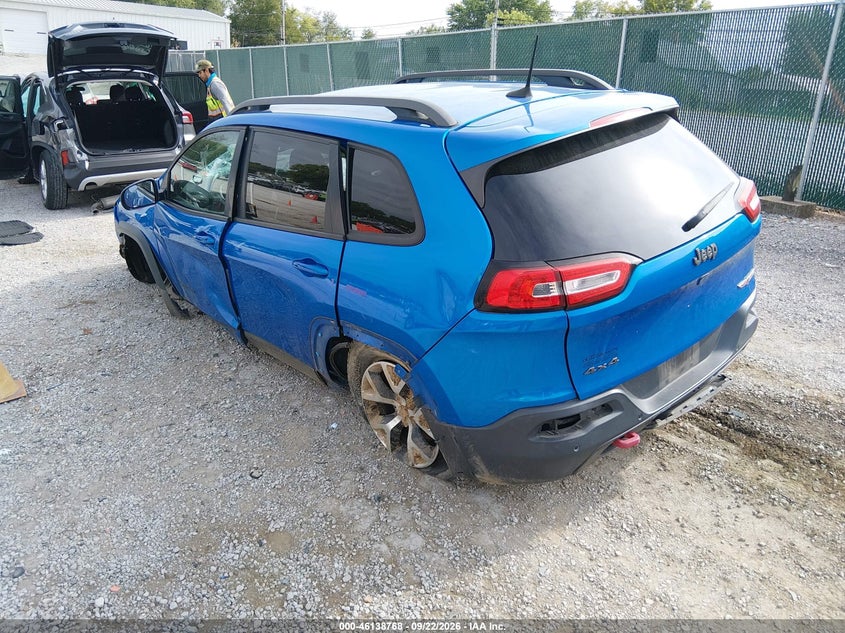 Vin: 1c4pjmbb6jd567096, lot: 46638502, jeep cherokee trailhawk 4x4 20183