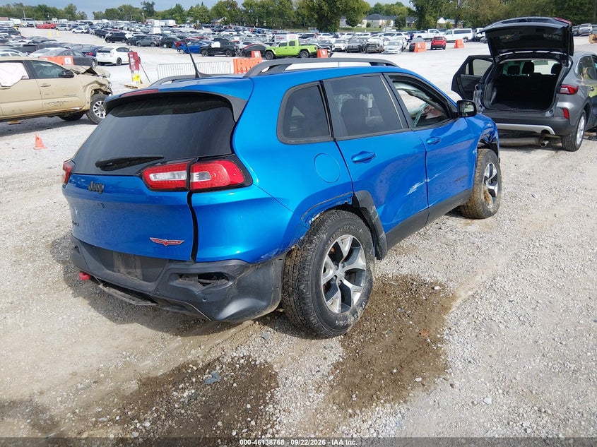 Vin: 1c4pjmbb6jd567096, lot: 46638502, jeep cherokee trailhawk 4x4 20184