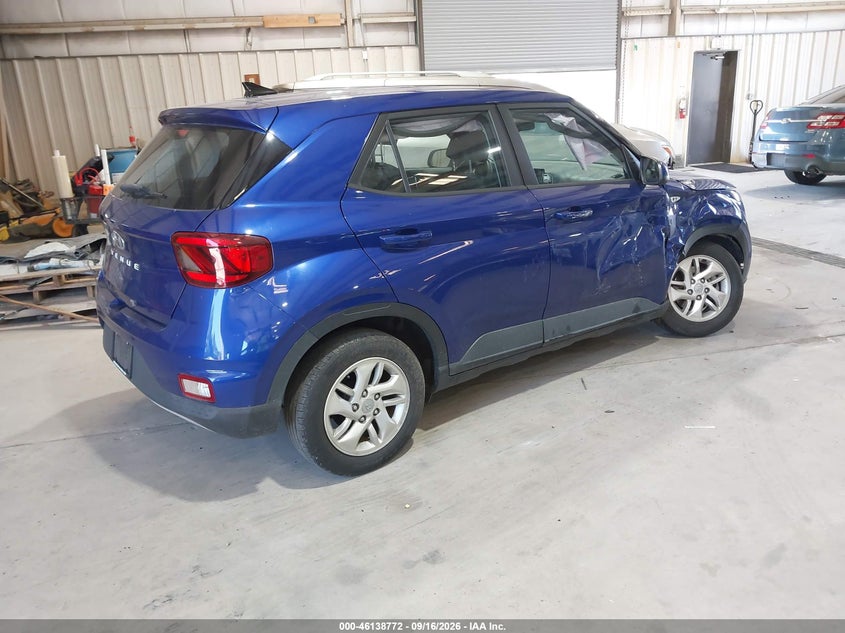 Vin: kmhrb8a36mu067608, lot: 46638506, hyundai venue se 20214