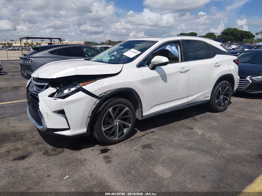 Vin: 2t2zfmca4gc001357, lot: 46638514, lexus rx 450h 20162