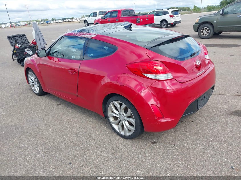 Vin: kmhtc6ad0fu238050, lot: 46638561, hyundai veloster 20153