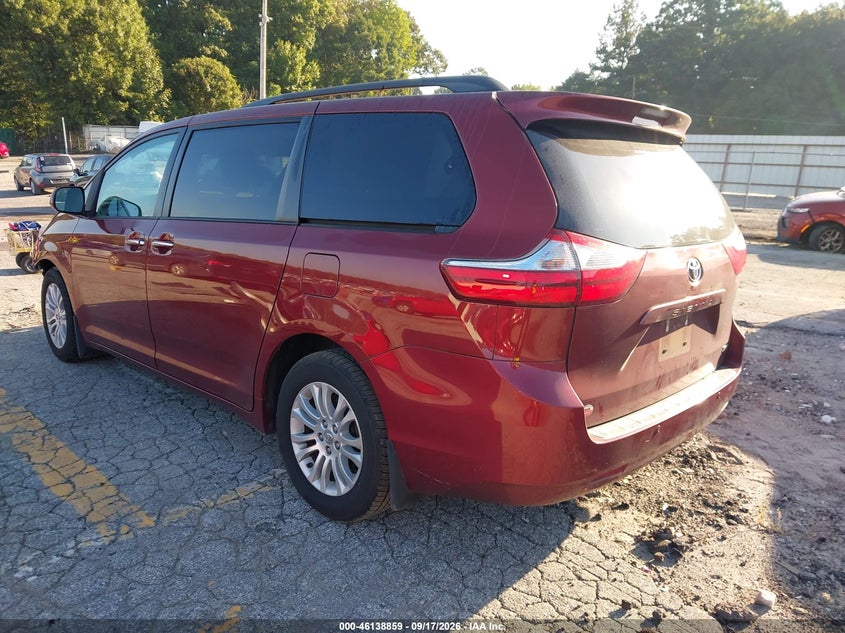 Vin: 5tdyk3dc8fs549051, lot: 46638593, toyota sienna xle premium 8 passenger 20153