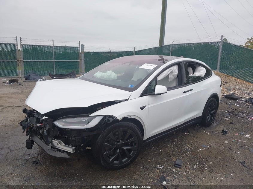 Vin: 7saxcbe51pf397593, lot: 46638625, tesla model x dual motor all-wheel drive/standard range 20232