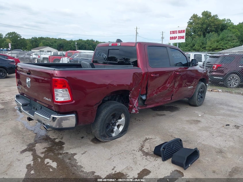 Vin: 1c6srfft3mn637466, lot: 46638681, ram 1500 big horn  4x4 5'7 box 20214