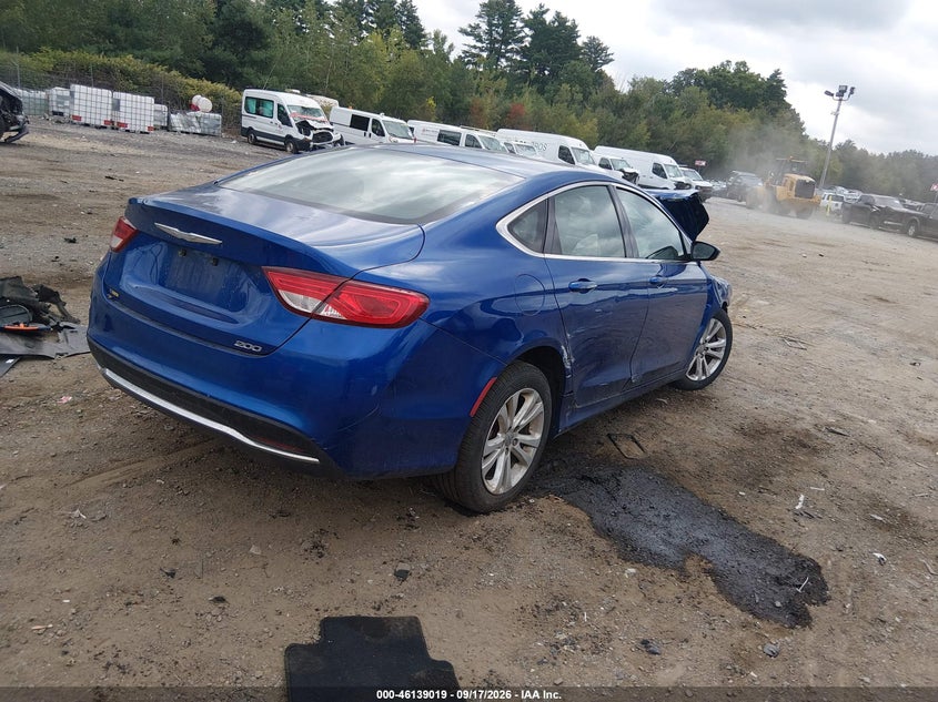 Vin: 1c3cccab9fn586039, lot: 46638753, chrysler 200 limited 20154