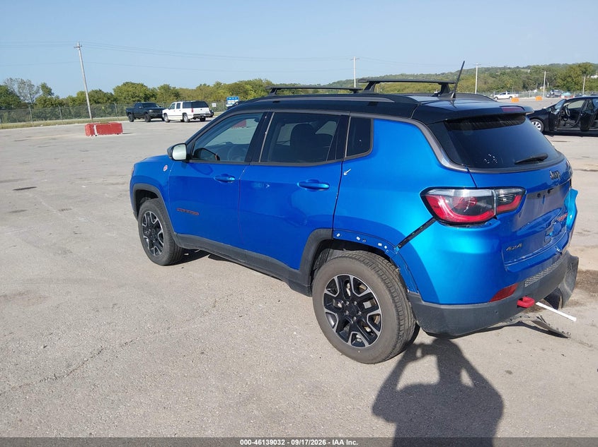 Vin: 3c4njddb2mt507772, lot: 46638766, jeep compass trailhawk 4x4 20213