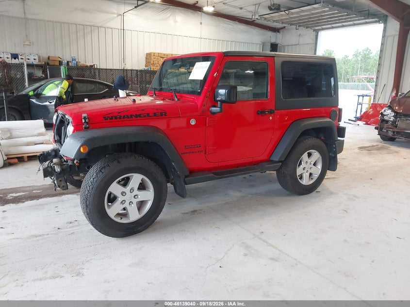 Vin: 1c4ajwag6fl690909, lot: 46638774, jeep wrangler sport 20152