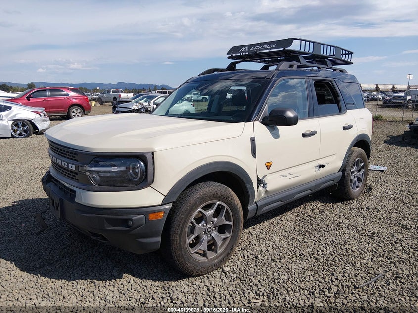 Vin: 3fmcr9d90rrf75319, lot: 46638812, ford bronco sport badlands 20242