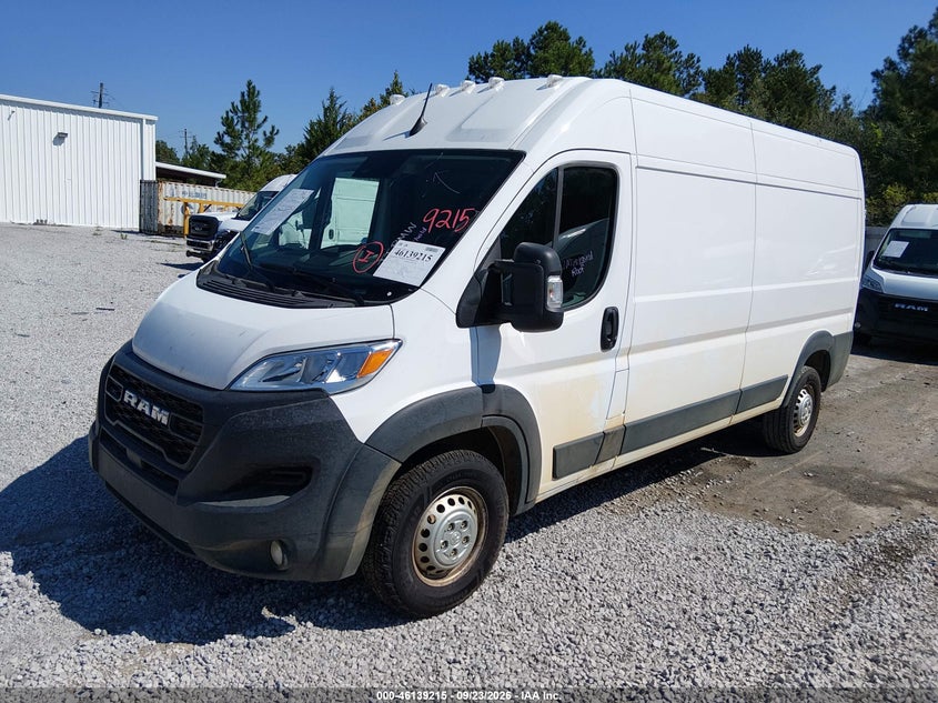 Vin: 3c6lrvdg3te180066, lot: 46638949, ram promaster 2500 tradesman high roof 159 wb w/pass seat 20262