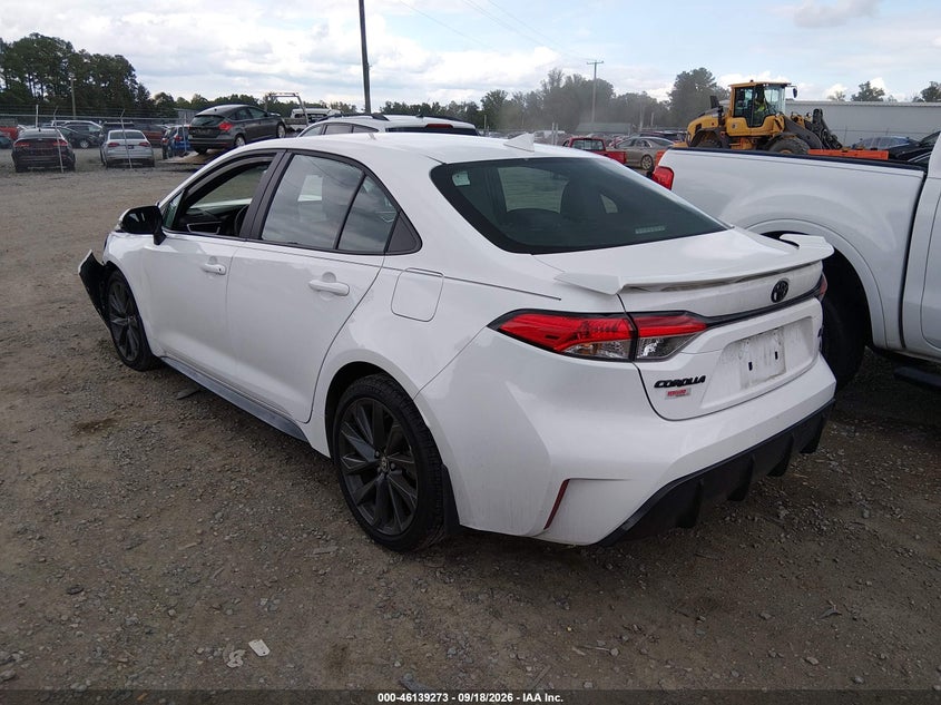 Vin: 5yfs4mce1sp246270, lot: 46639007, toyota corolla se 20253