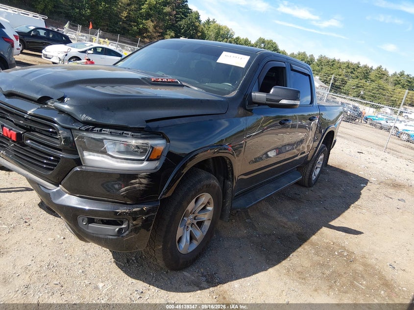Vin: 1c6srfjt2kn913348, lot: 46639081, ram 1500 laramie  4x4 5'7 box 20192