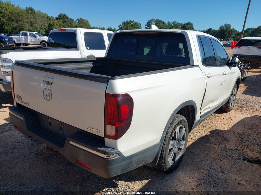 Vin: 5fpyk3f6xkb023887, lot: 46639153, honda ridgeline rtl-t 20194