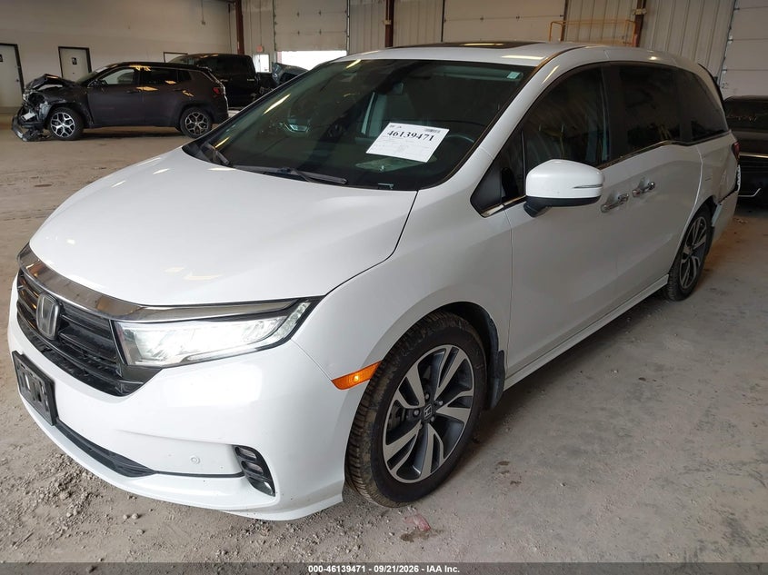 Vin: 5fnrl6h84pb022820, lot: 46639205, honda odyssey touring 20232