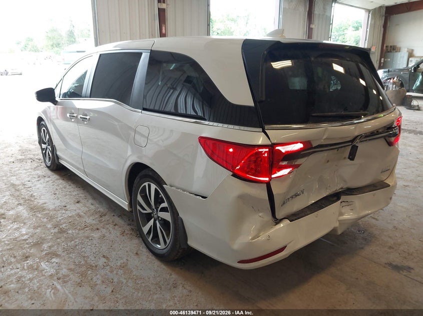 Vin: 5fnrl6h84pb022820, lot: 46639205, honda odyssey touring 20233