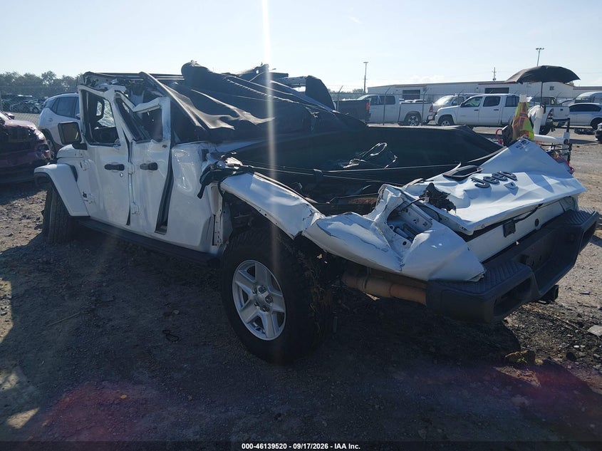 Vin: 1c6jjtag8nl167315, lot: 46639254, jeep gladiator sport s 4x4 20223
