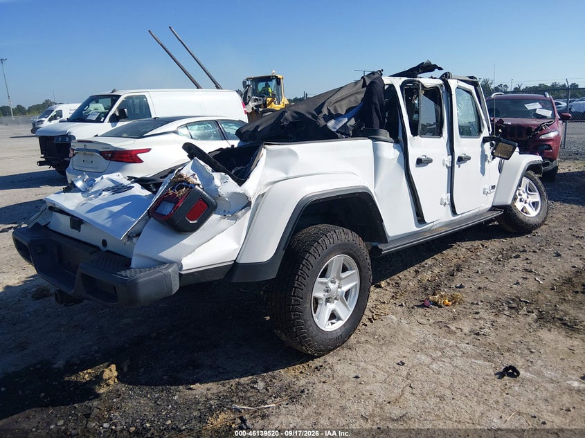 Vin: 1c6jjtag8nl167315, lot: 46639254, jeep gladiator sport s 4x4 20224