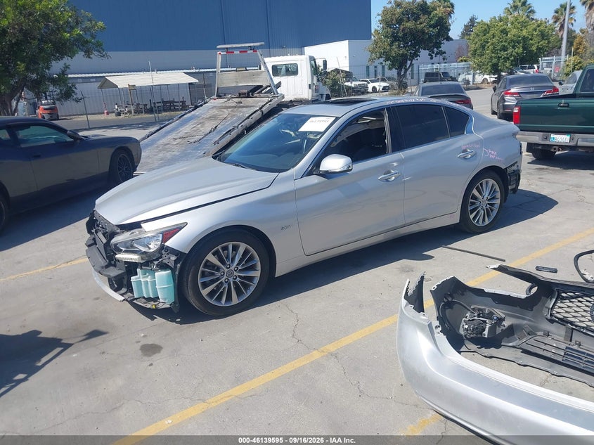 Vin: jn1ev7ap1km517415, lot: 46639329, infiniti q50 3.0t luxe 20192