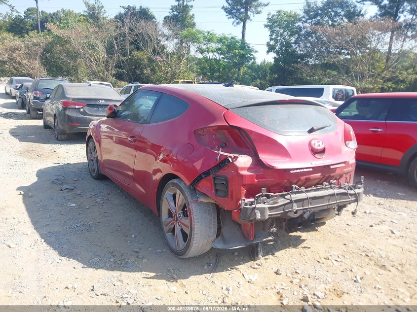 Vin: kmhtc6ad2gu281158, lot: 46639409, hyundai veloster 20163