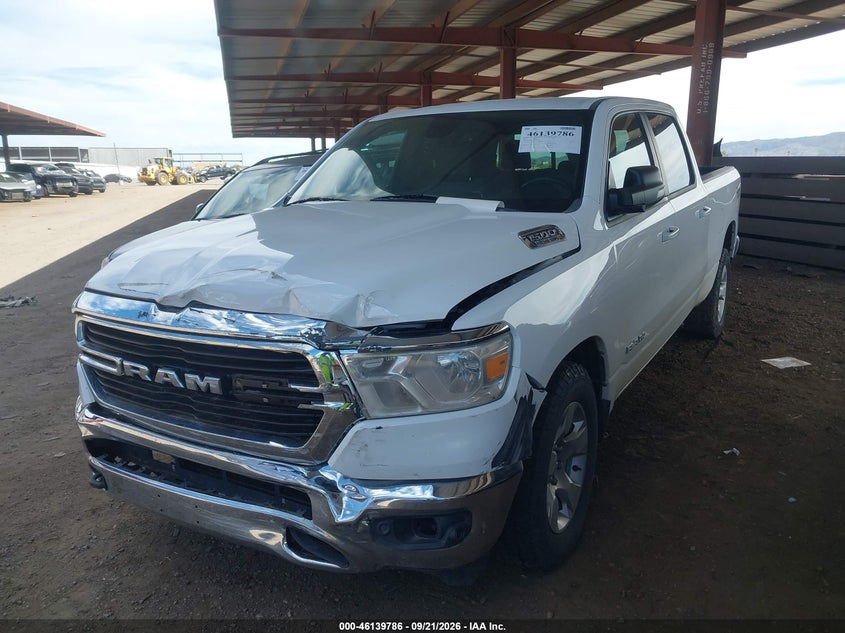 Vin: 1c6srfmt6mn702068, lot: 46639520, ram 1500 big horn  4x4 6'4 box 20212
