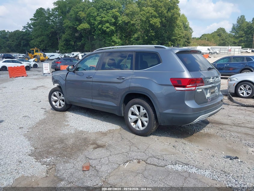 Vin: 1v2dr2ca4jc555183, lot: 46639564, volkswagen atlas 3.6l v6 se/3.6l v6 se w/technology 20183