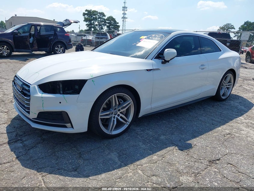 Vin: wautnaf55ja020101, lot: 46639663, audi a5 2.0t premium 20182