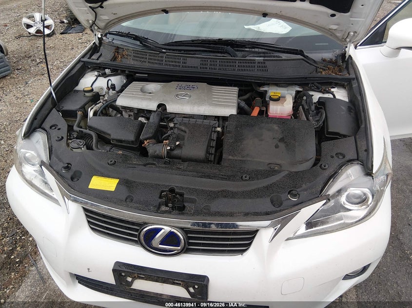 LEXUS CT 200H 2013 VIN JTHKD5BH6D2157487
