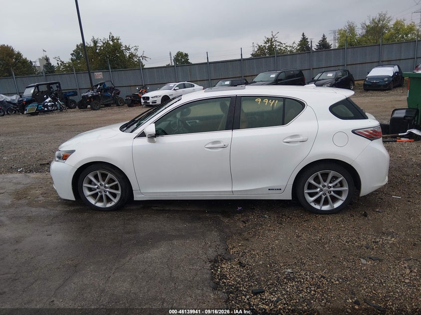 LEXUS CT 200H 2013 VIN JTHKD5BH6D2157487