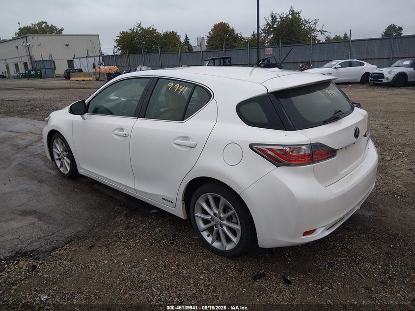 LEXUS CT 200H 2013 VIN JTHKD5BH6D2157487